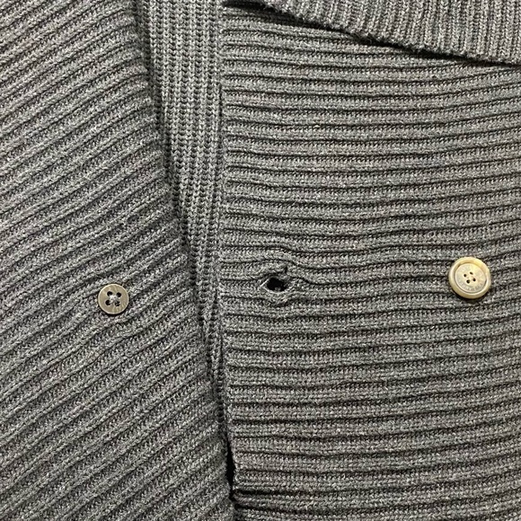 Lauren by Ralph Lauren Double Breasted Button Closure Cardigan, Sz M, Dark Grey - Picture 2 of 7